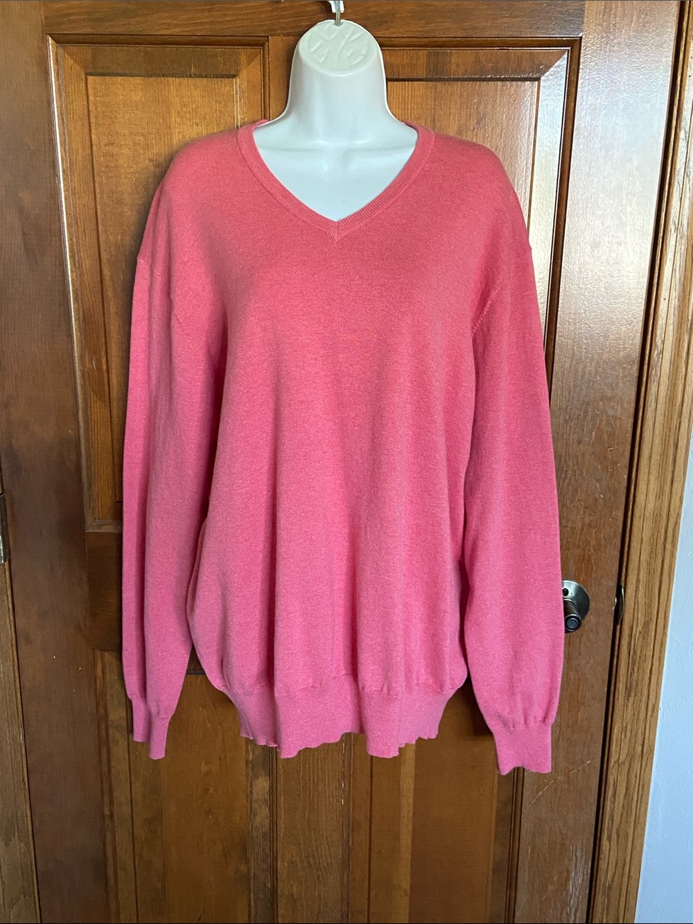 Peter Millar Golf V Neck Sweater Silk Cotton Cashmere Blend Size Large
